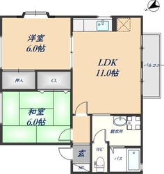 エクセレント山本の物件間取画像